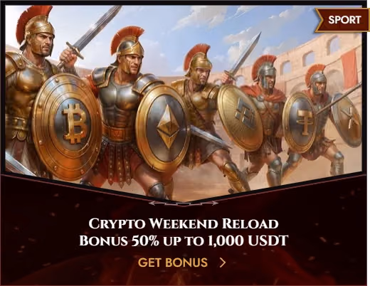 Legiano Crypto Weekend Reload Bonus up to 1,000 USDT